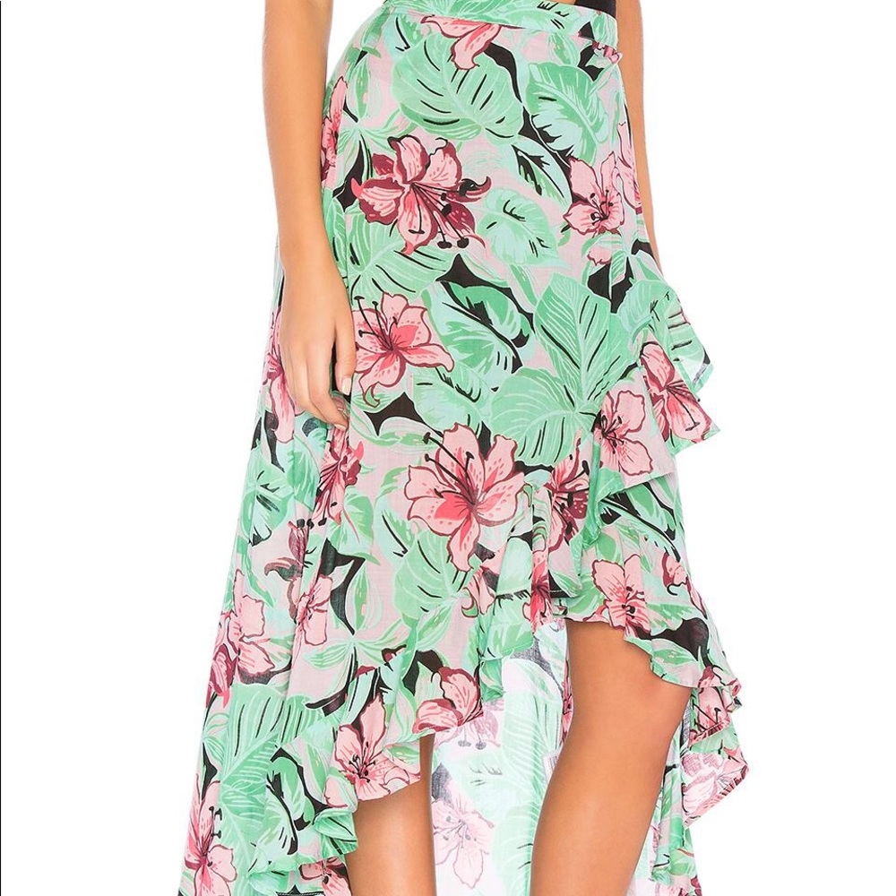 Cleobella high low wrap sarong skirt